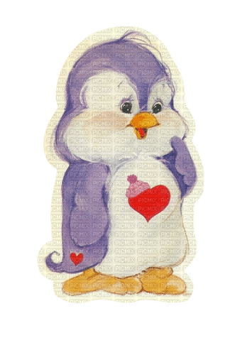 cozy heart penguin - gratis png