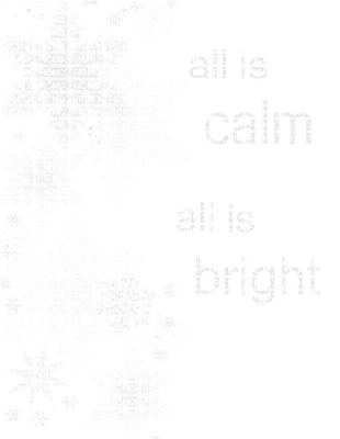 all is calm all is bright white text christmas - PNG gratuit