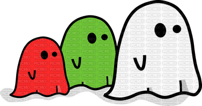 3 ghosts - Free PNG
