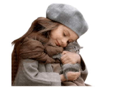 child with cat bp - δωρεάν png