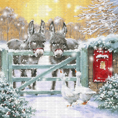kikkapink background christmas winter animated - GIF animate gratis