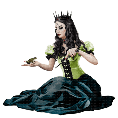 dolceluna woman fantasy frog summer spring gothic - darmowe png