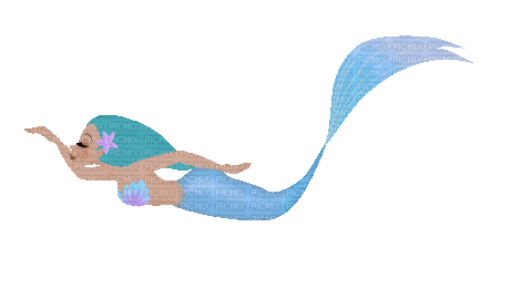 Mermaid swimming Animated - Darmowy animowany GIF