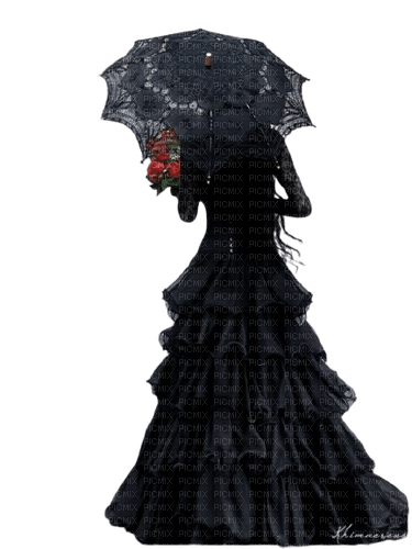 gothic woman dark black - ilmainen png