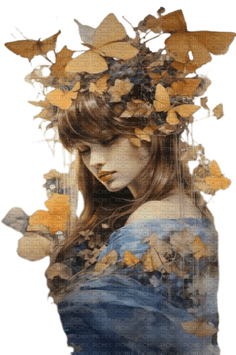 frau, woman, femme, herbst, autumn, automne - Free PNG