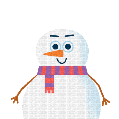winter hiver snowman gif - 免费动画 GIF