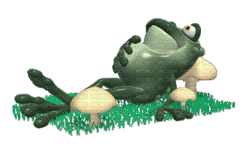 Frosch liegt - GIF animado grátis