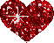 red glitter heart - GIF animado gratis