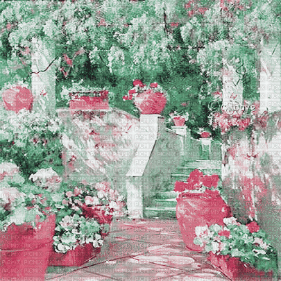 soave background  vintage animated  pink green - Gratis geanimeerde GIF