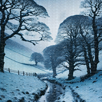 Wet Wintery Path - Δωρεάν κινούμενο GIF