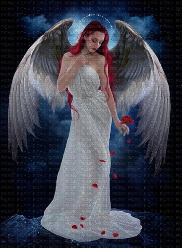 Gothic Angel Rose - Free PNG