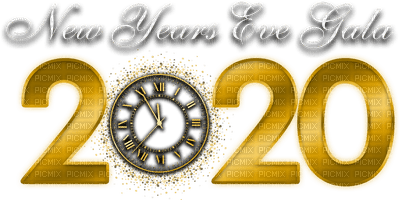 new year 2020 silvester number gold text la veille du nouvel an Noche Vieja канун Нового года letter tube gold - Free PNG