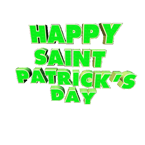 Happy Saint Patrick's Day Text - Ücretsiz animasyonlu GIF
