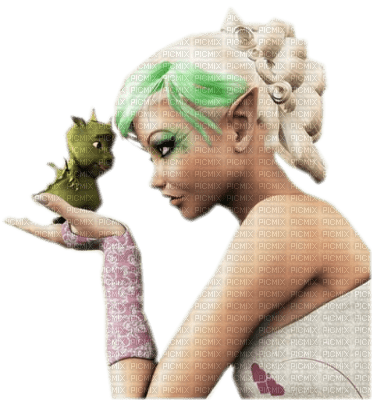 cecily-femme et bebe dragon - png grátis
