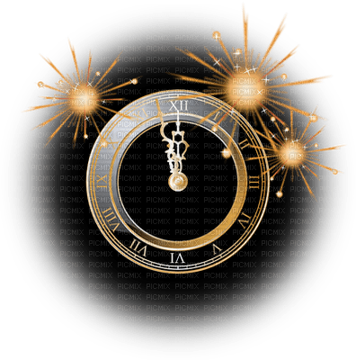 new year clock - Free PNG