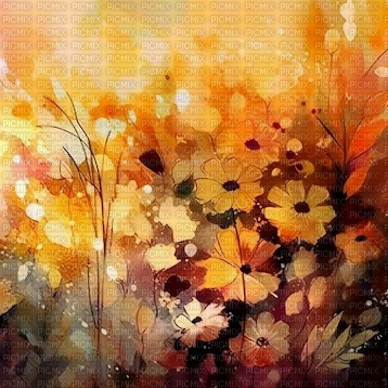 Orange Flowers Background - darmowe png