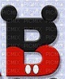 image encre lettre B Mickey Disney edited by me - δωρεάν png