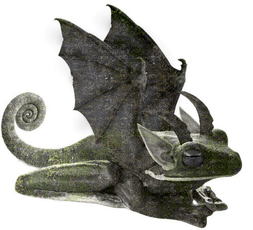 mossy gargoyle frog stone dragon gothic - ilmainen png