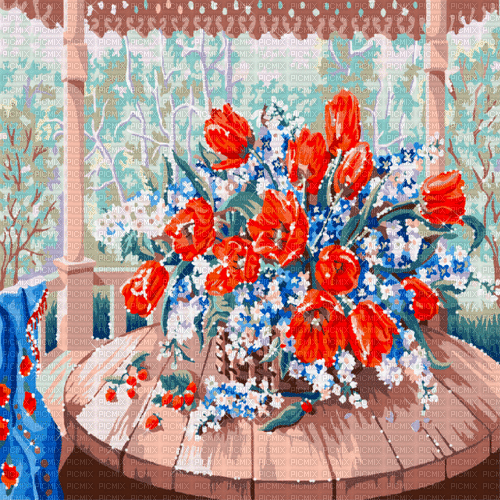 background hintergrund fondo flowers milla1959 - Nemokamas animacinis gif