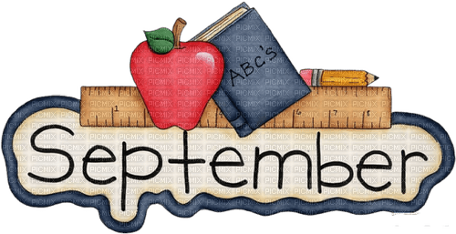 September.Text.deco.school.Victoriabea - Free PNG