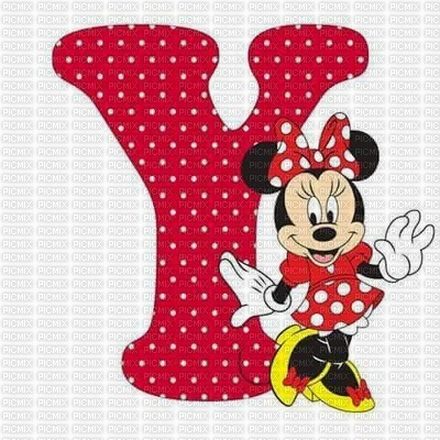 image encre lettre Y Minnie Disney edited by me - δωρεάν png