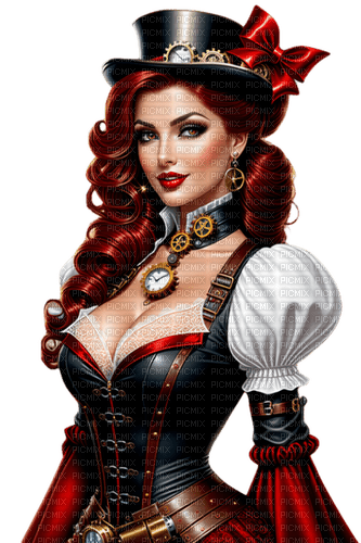 loly33 femme steampunk - 免费PNG