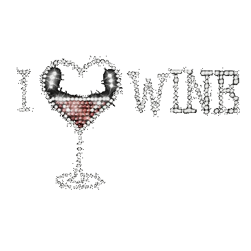 I love wine - text - GIF animé gratuit