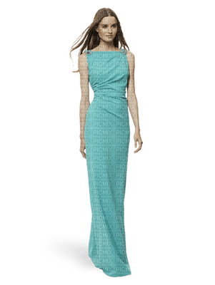 woman turquoise Nitsa Papacon - png gratis