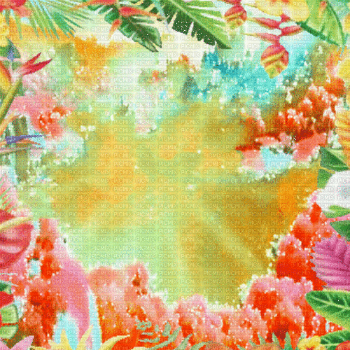BG /  summer..anim..flowers.orange.idcae.multic - 免费动画 GIF