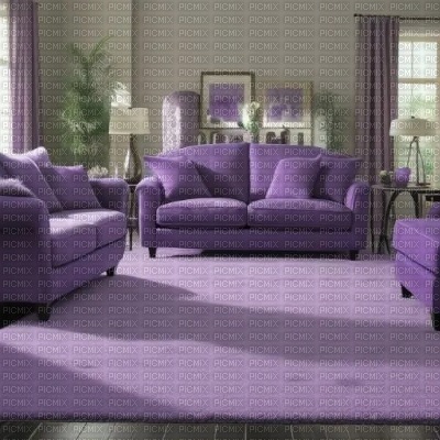 Purple Living Room - Free PNG