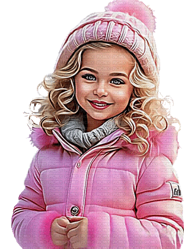 winter child kind pink milla1959 - Gratis geanimeerde GIF
