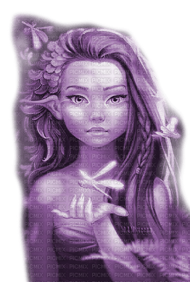 Y.A.M._Fantasy elf purple - бесплатно png