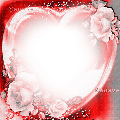 soave frame vintage heart valentine flowers - png gratis