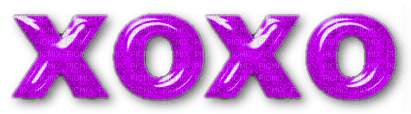 XOXO.Text.Purple - ücretsiz png