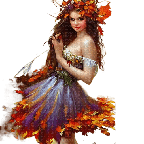 kikkapink autumn fantasy girl woman - png gratis