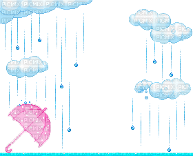 MMarcia gif nuvens chuva infantil mignon - GIF animate gratis