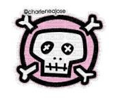 emo pink skull - Бесплатный анимированный гифка