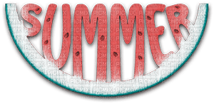 soave text deco summer watermelon pink teal - δωρεάν png