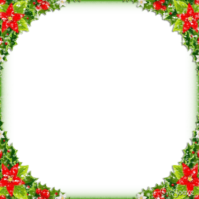 soave frame corner circle christmas flowers winter - png gratuito