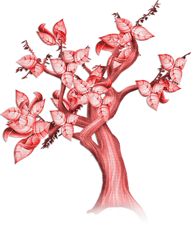soave deco tree fantasy surreal autumn pink - 免费PNG