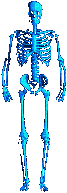 blue skeleton rotating (notmerlin.com) - Zdarma animovaný GIF