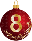 Kaz_Creations Numbers Christmas Bauble Ball 8 - gratis png
