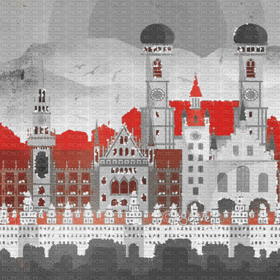 soave background animated vintage city art deco - GIF animate gratis