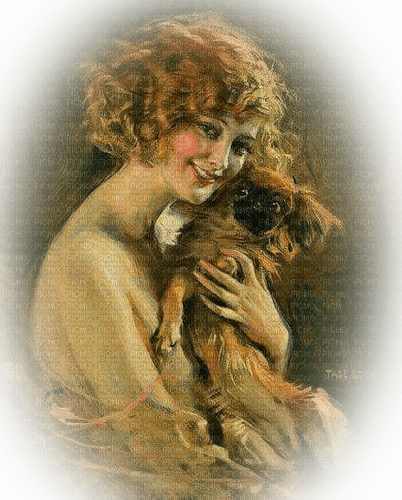 Woman and dog