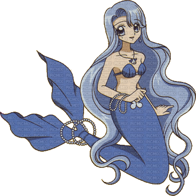 mermaid blu - PNG gratuit