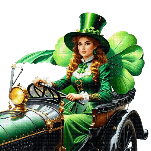 loly33 femme   St Patrick - Free PNG