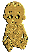 Gold Babyz Statue - GIF animado grátis