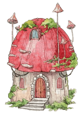 Pilzhaus, Mushroom house - Free PNG