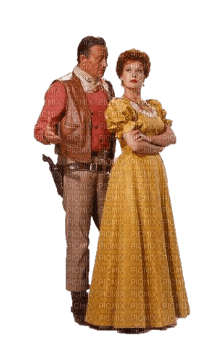 Western (John Wayne et Maureen O'Hara) - png ฟรี
