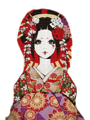 Anime geisha ❤️ elizamio - δωρεάν png